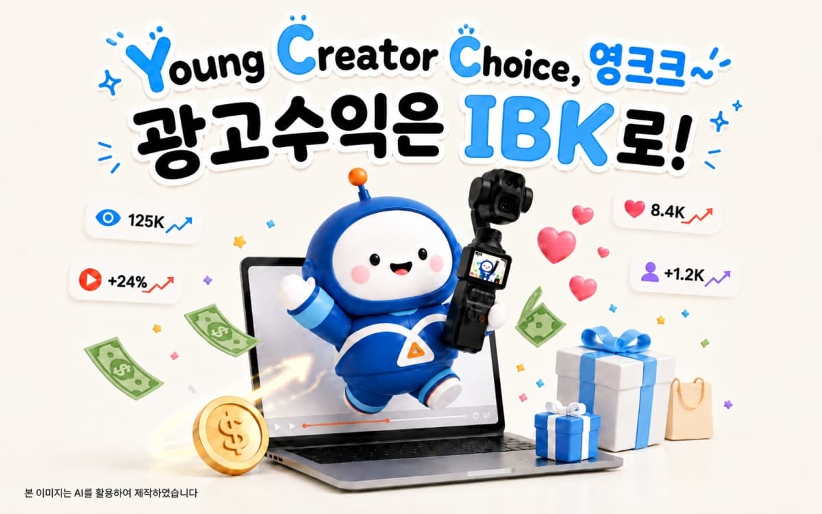 기업은행, 인플루언서 광고수익 이벤트